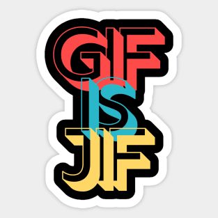 Gif is Jif Pronunciation Explained Sticker